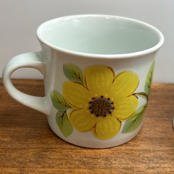 Vintage 1973 Royal Doulton Lambeth Stoneware Summer Days Pattern Set Of 8 Mugs - Picture 14 of 14